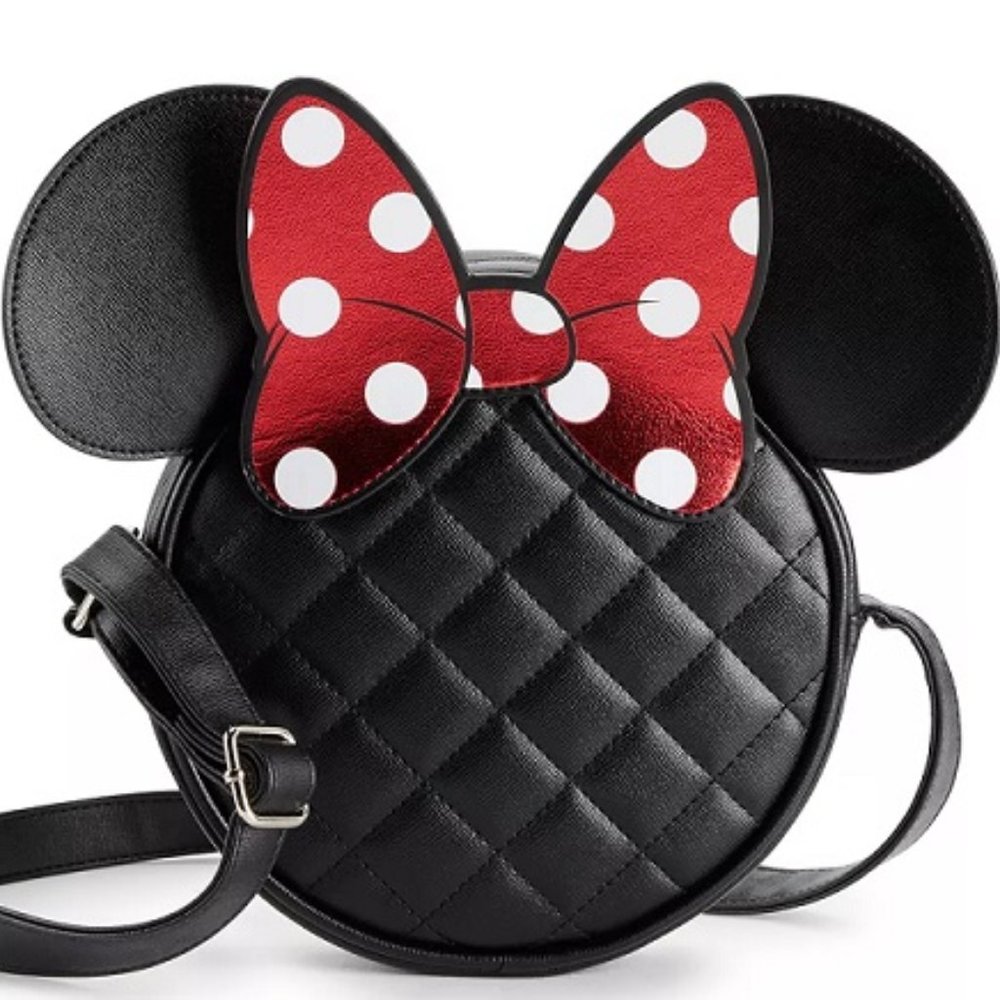 NWT! Minnie Mouse Quilted Crossbody Bow Bag Cross Body